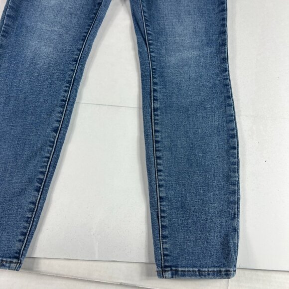 Pistola Jeans Women's 29x27* Mid Rise Skinny Crop Dark Blue Faded Denim Tag 28 - Picture 5 of 16